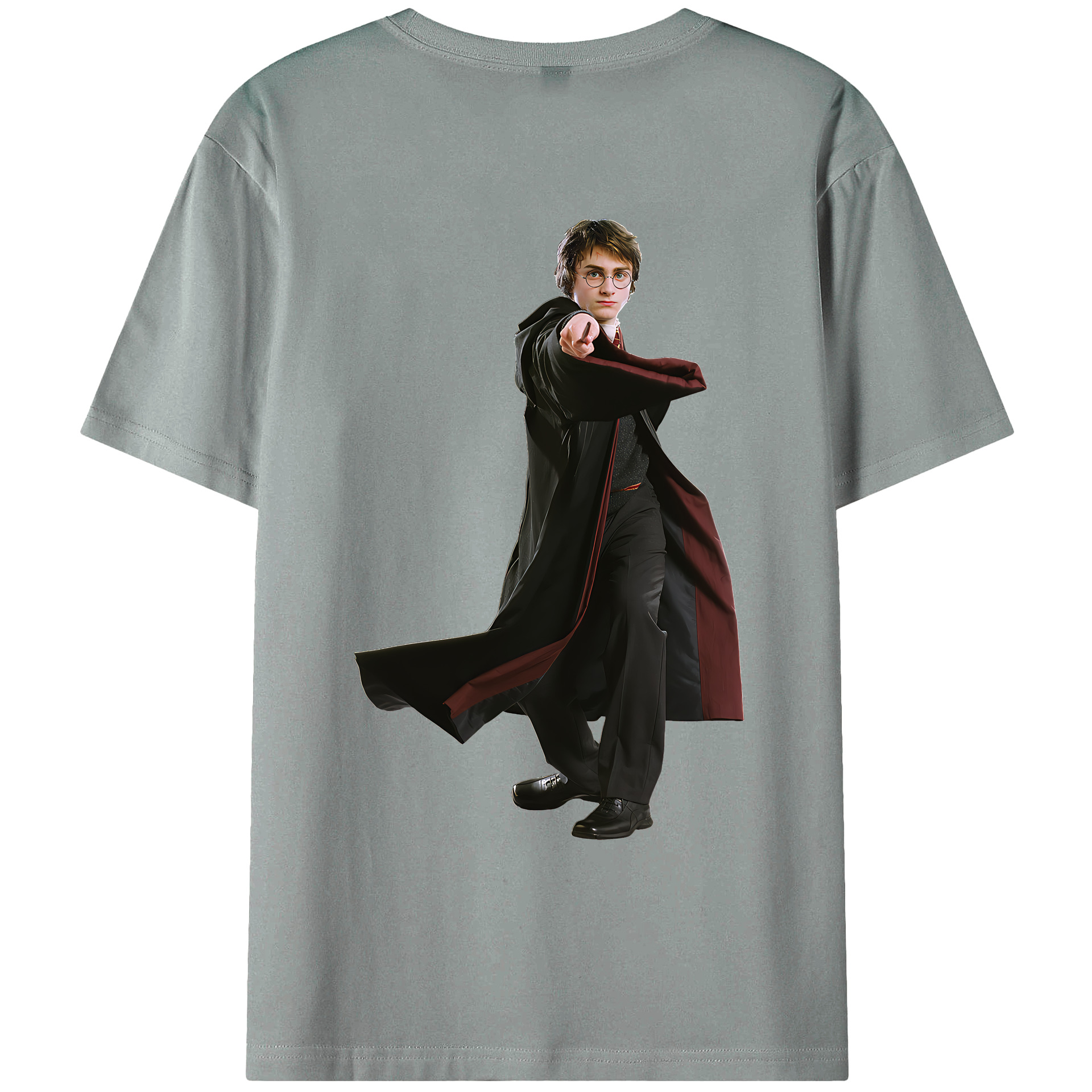 （画像用） Harry Potter ハリー・ポッターシリーズ 綿100％ メンズ半袖Tシャツ（バックプリント） 通気性